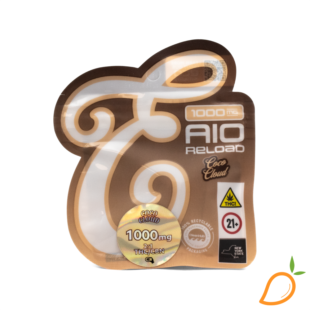 Photograph of product: 1g 2:1 TH-oui/CBN Coco Cloud Fusion Vape Reload Eureka