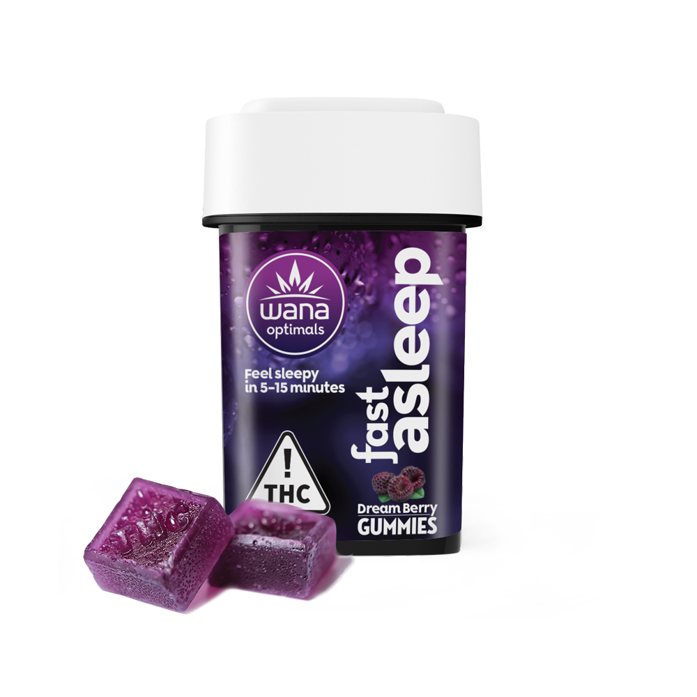 Photograph of product: Dreamberry Fast Asleep Gummies | 10mg CBD, 2mg TH-oui x 10-Pack