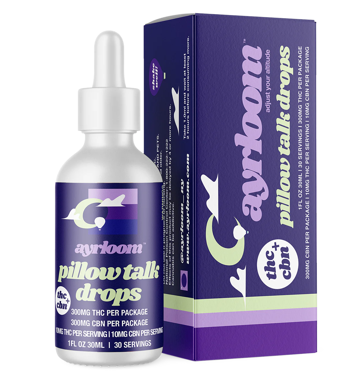 Photograph of Product: Ayrloom AU- Tincture - 1:1 CBN - Pillow Talk Drops