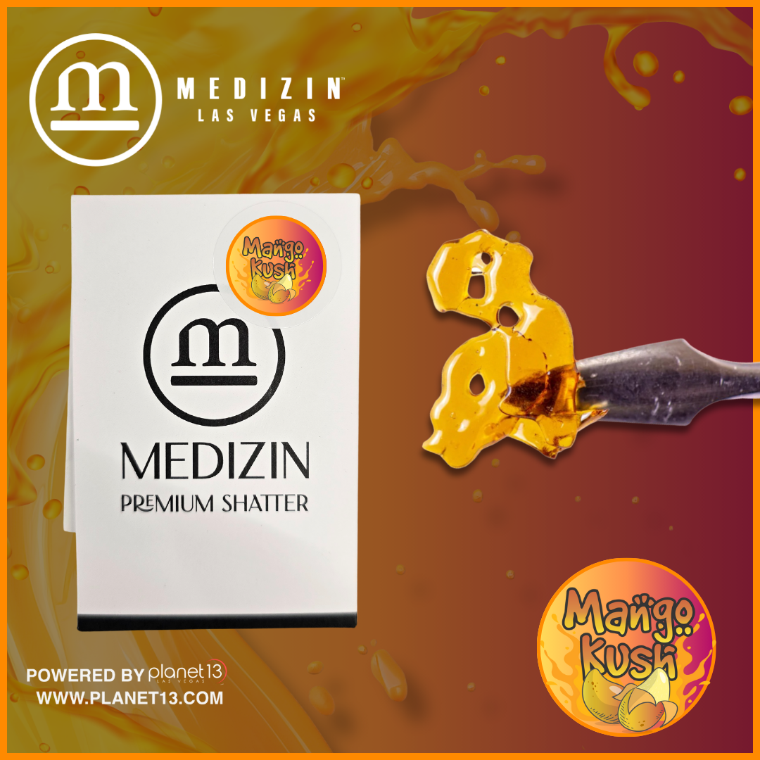 Photograph of product: Mango Kush .5g Shatter