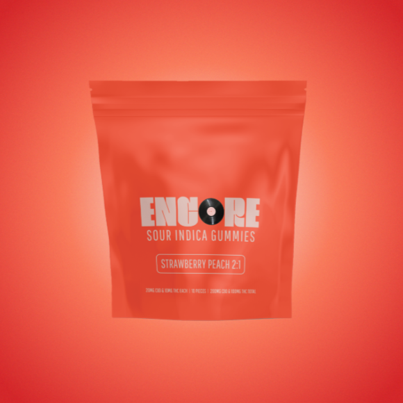 Photograph of product: Encore Gummies | Strawberry Peach 2:1 CBD | 100mg