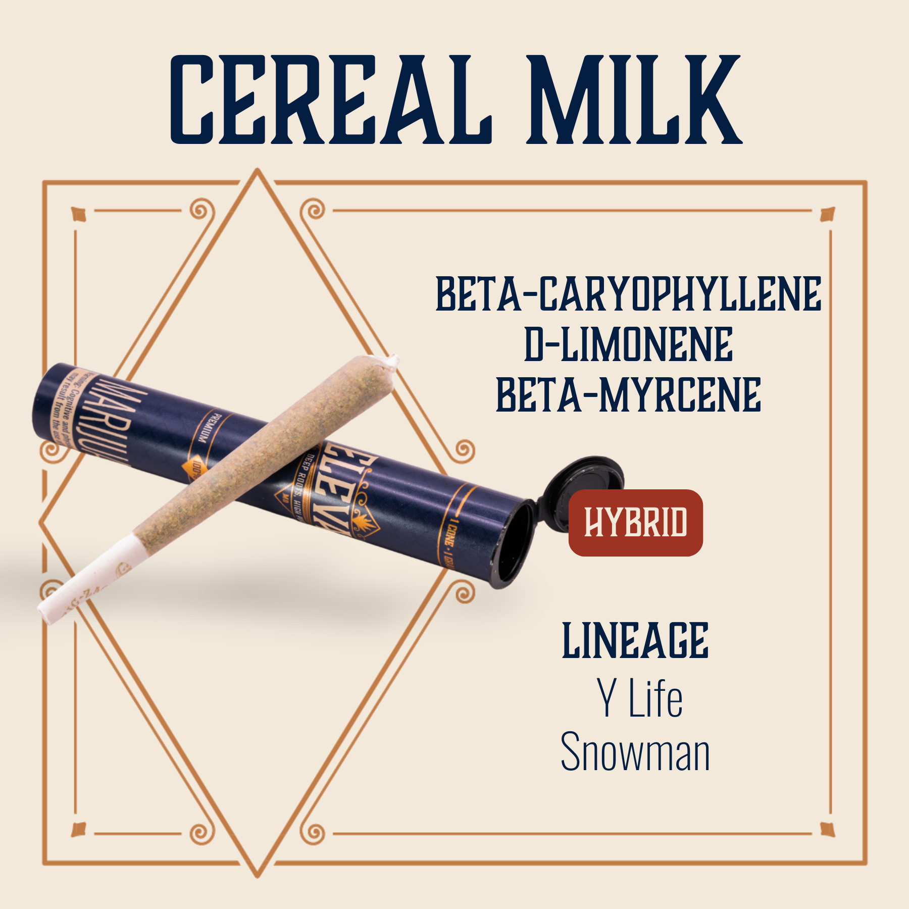 Photograph of product: Elevate Cereal Milk Preroll (1g)