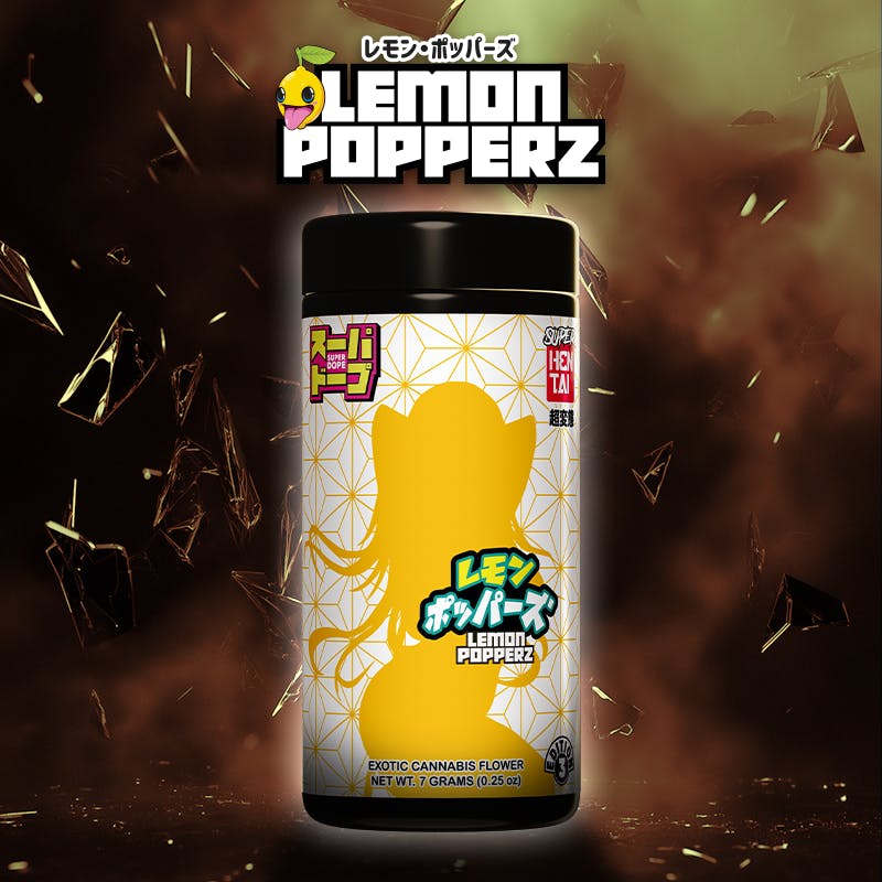 Photograph of product: Super Dope | Flower | Jar | Lemon Popperz | 7g | Oui'd-Hybrid | 25.23% Thc