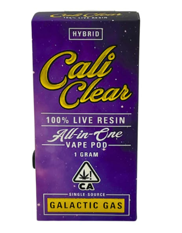 Photograph of Product: Cali Clear Galactic Gas Live Resin All In One Vape