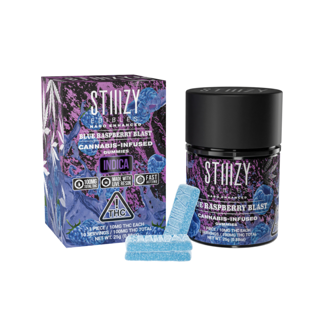 Photograph of product: Blue Raspberry Blast Gummies 100mg {916}