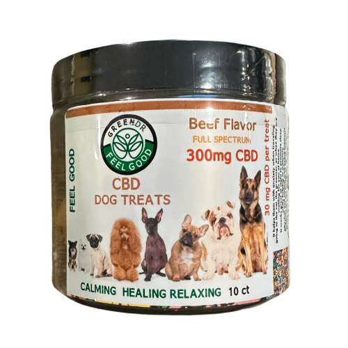 Photograph of product: Green DR CBD - Full Spectrum CBD Dog Treats 300mg | Peanut Butter
