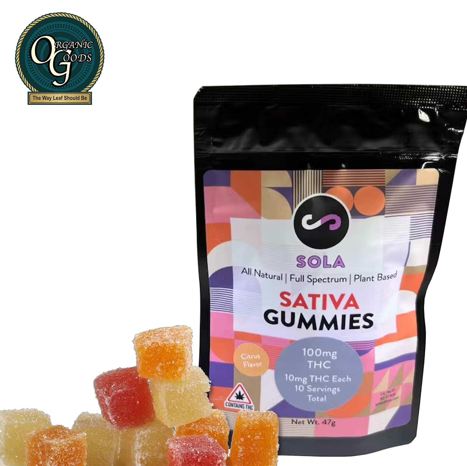 Photograph of product: Sola Oui'd Citrus Gummies 100 MG