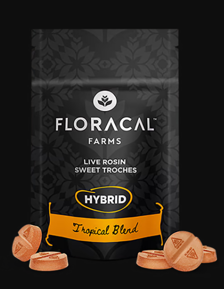 Photograph of product: 10ct/10mg Live Rosin Troches (Tropical Blend)
