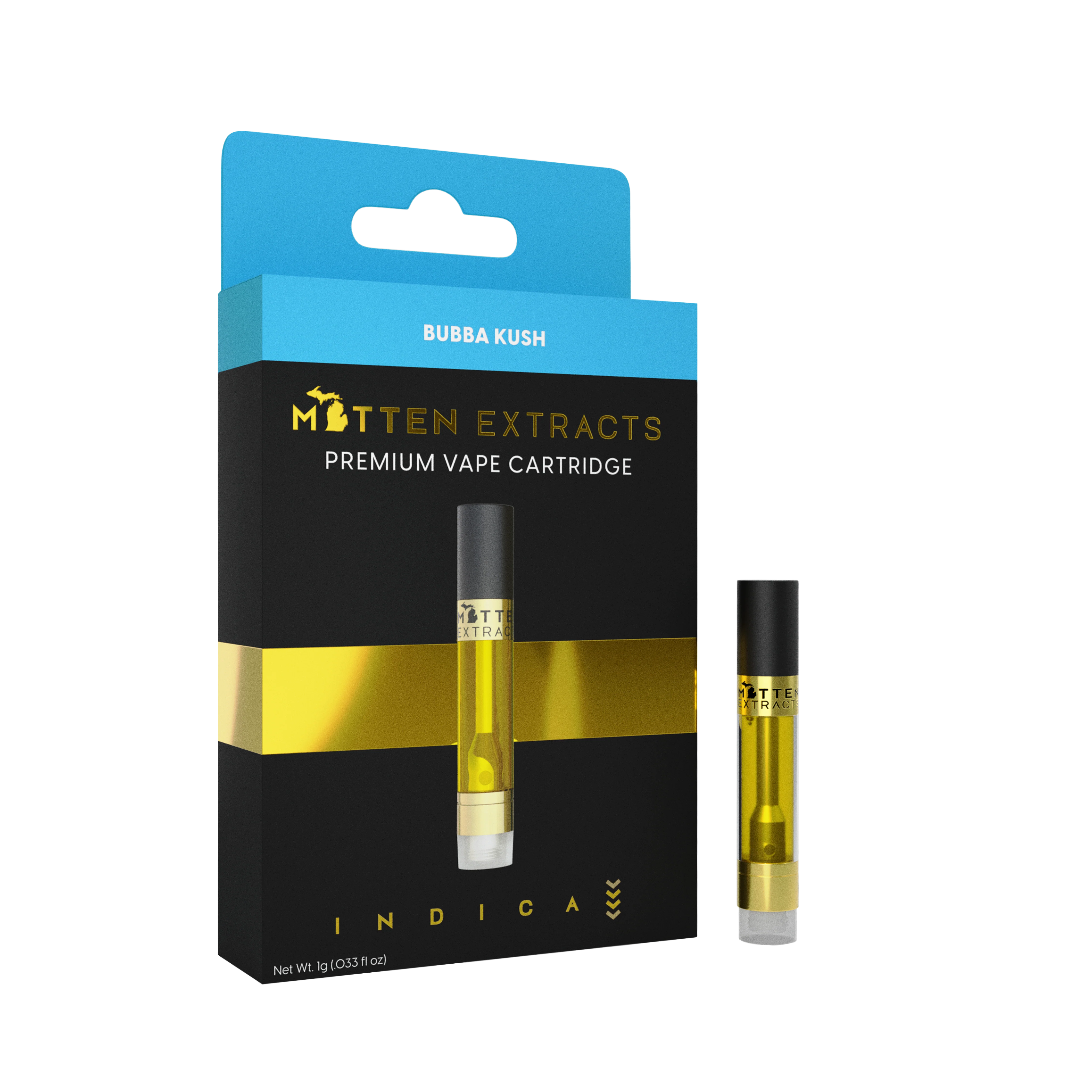 Photograph of product: Vape Cart (510) l Bubba Kush l Oui'd l Mitten Extracts