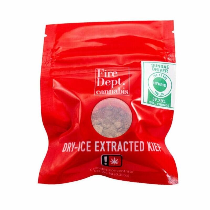 Photograph of Product: Fire Dept: 1G Dry Ice Kief - Blueberry Muffin