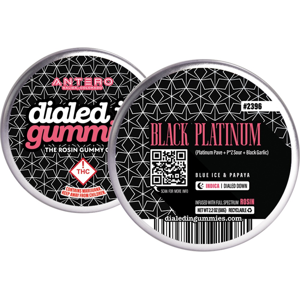 Photograph of product: Dialed In -  Rosin Gumms -  Black Platinum (Oui'd)
