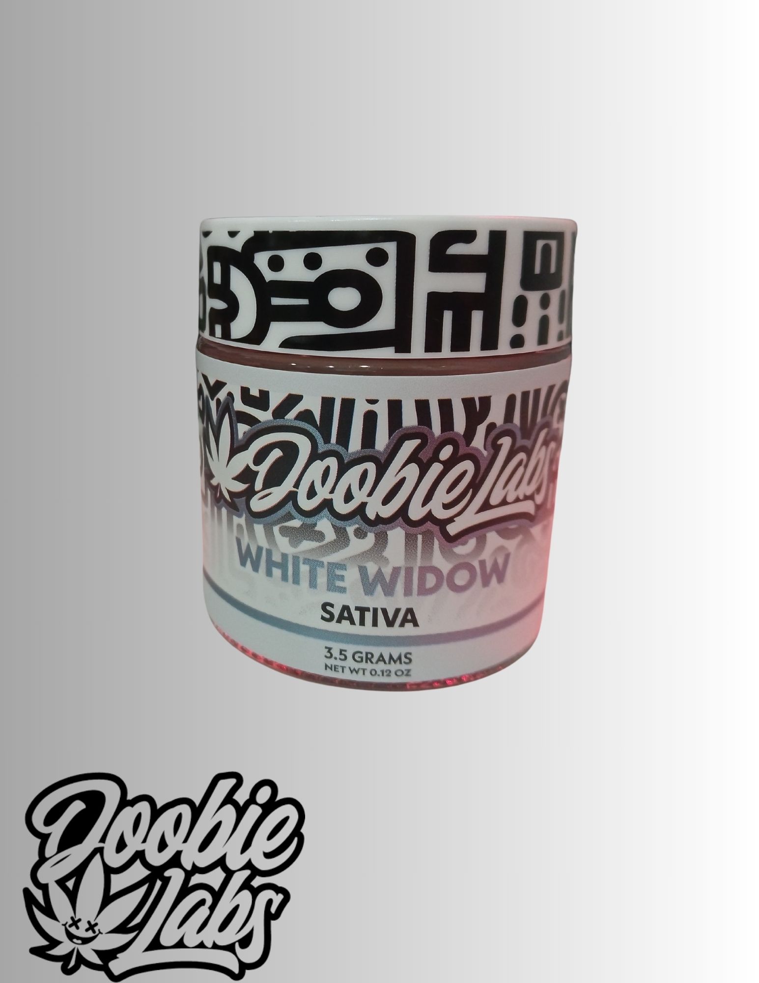 Photograph of product: Doobie Labs | 3.5g Flower Jar | White Widow