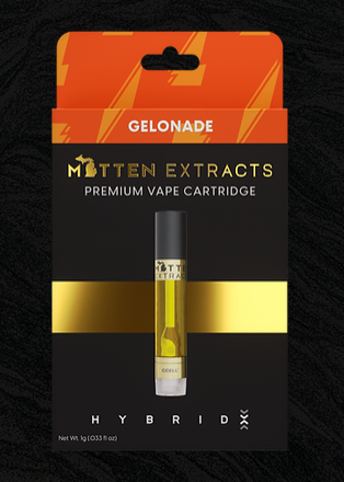 Photograph of product: Mitten Extracts - 1g Cart - Gelonade Hybrid