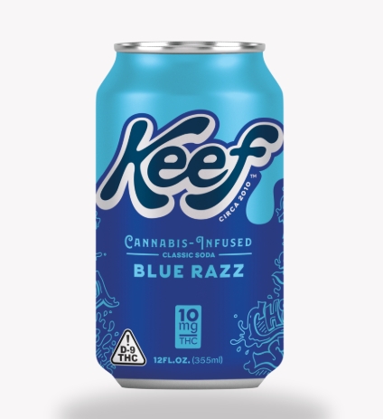 Photograph of product: Keef Soda - Blue Razz - 10mg TH-oui