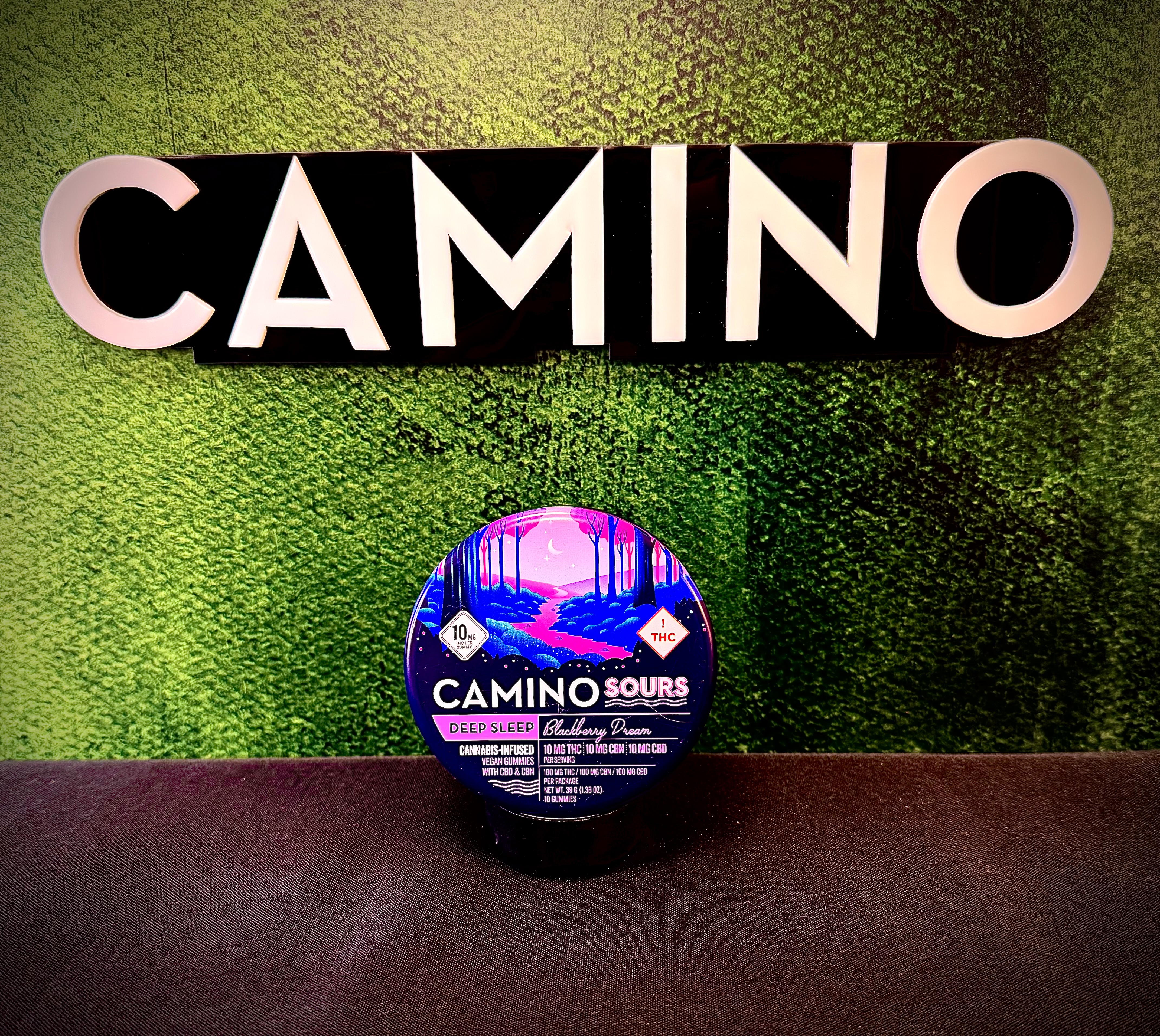 Photograph of product: Blackberry Dream | 1:1:1 THC:CBN:CBD | 100MG | Camino