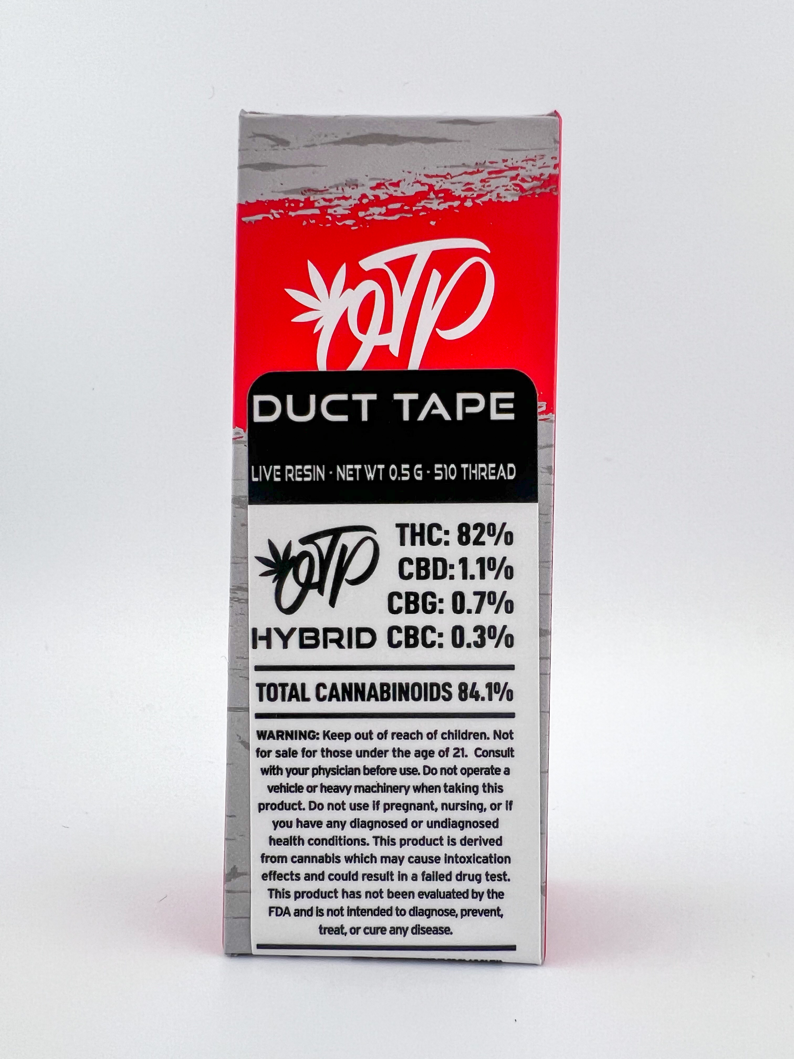 Photograph of product: Off The Path - Duct Tape - Hybrid - Live Resin 510 Threaded Cartridge