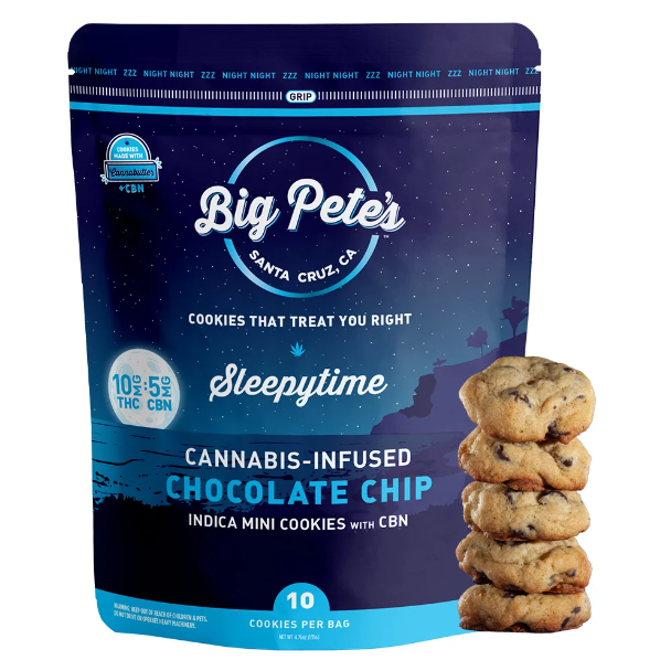 Photograph of product: Big Pete's Treats | Sleepytime CBN Chocolate Chip | 10 Pack