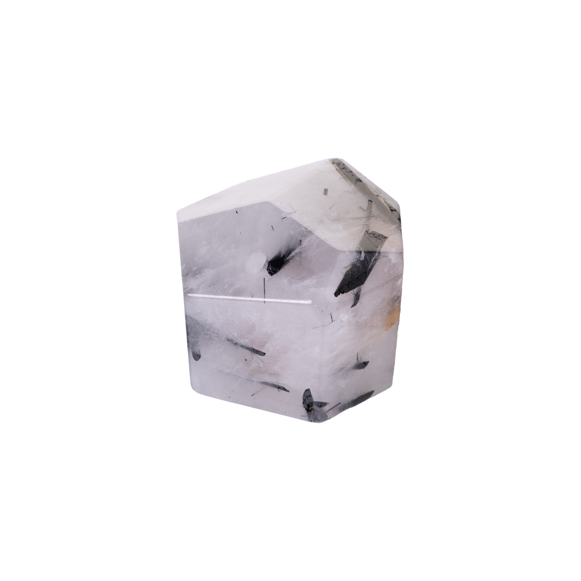 Photograph of Product: Tourmalinated Quartz- Faceted Incense Holder