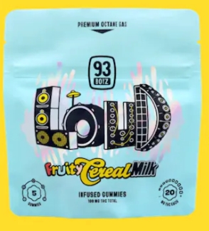 Photograph of product: AZ 93 Boyz LOUD Gummies - Fruity Cereal Milk 100mg (5pk)
