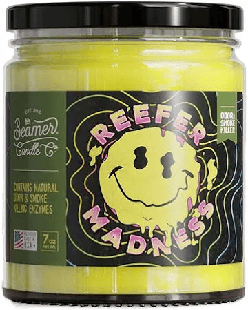 Photograph of product: Beamer Candle Co. Odor & Smoke Killer Glass Jar Candle - Reefer Madness/ 7oz