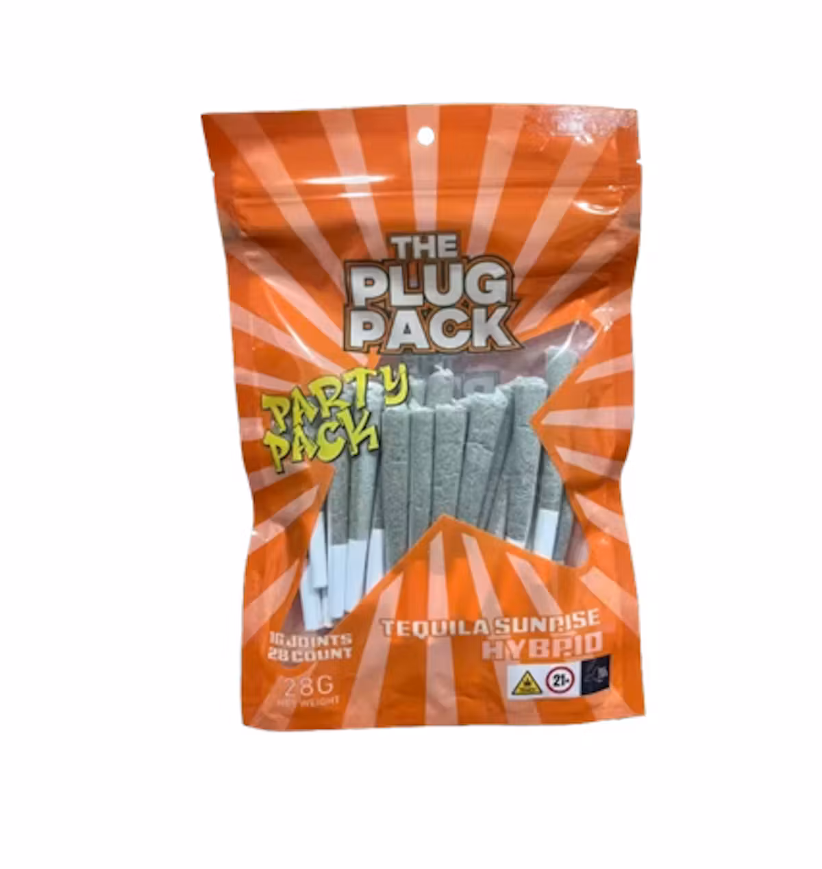 Photograph of product: The Plug Party Pack | Tequila Sunrise | 28g 28pk pre-rolls