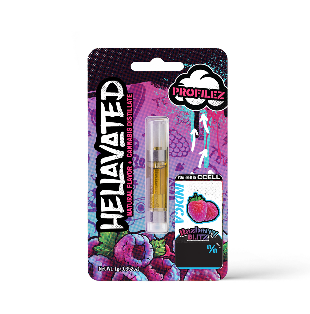 Photograph of product: Hellavated Profilez 1g Cart | Raspberry Blitz
