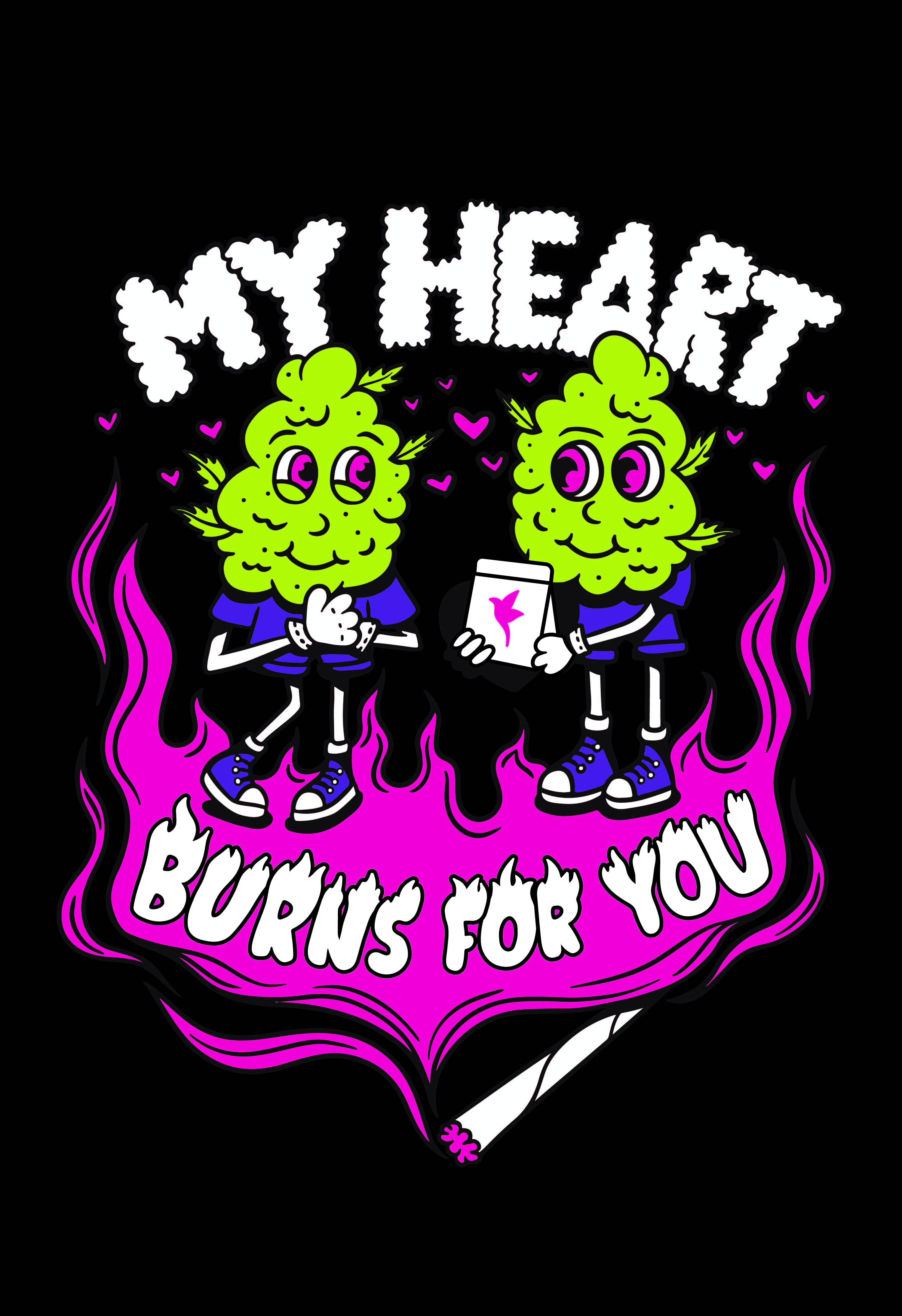 Photograph of Product: My Heart Burns For You T-Shirt - Shangri-La - Large
