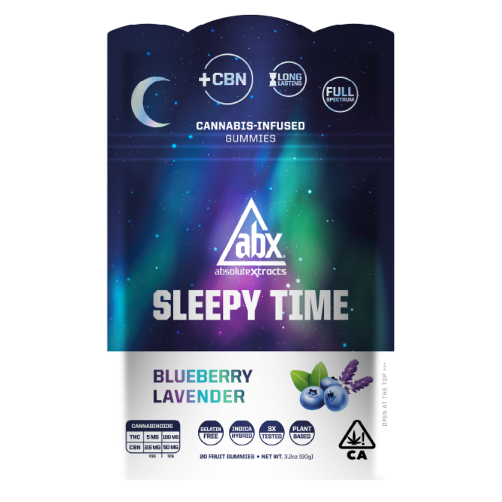 Photograph of product: ABX Sleepy Time + CBN Gummies 20pk - Blueberry Lavender