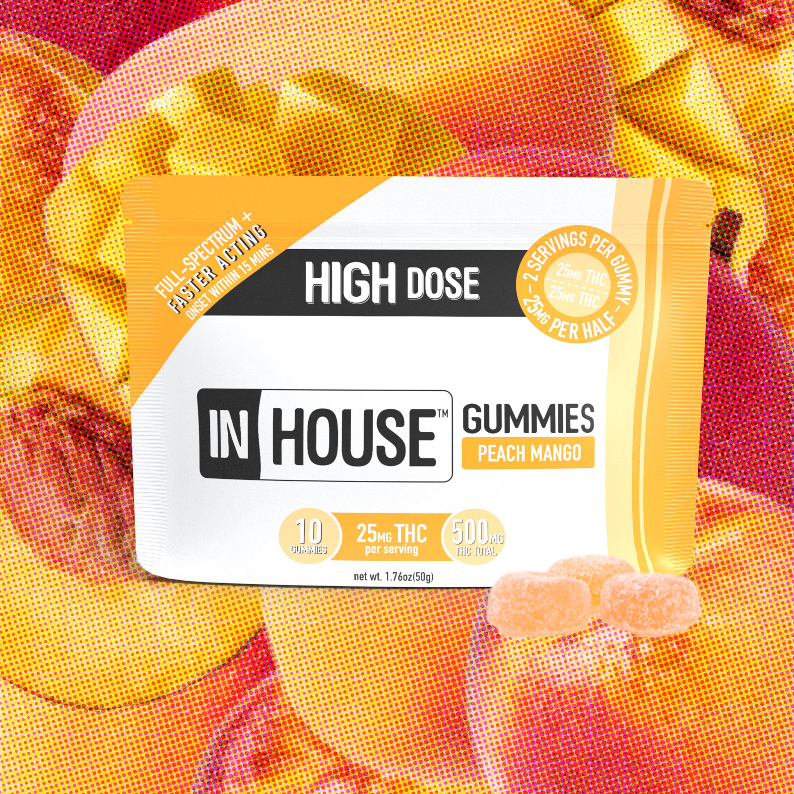 Photograph of product: Peach Mango | Gummies | 100mg