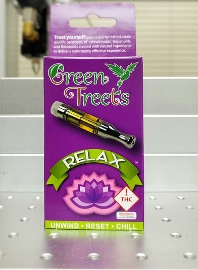 Photograph of product: Green Treets Birthday Cake Relax Cartridge 1g