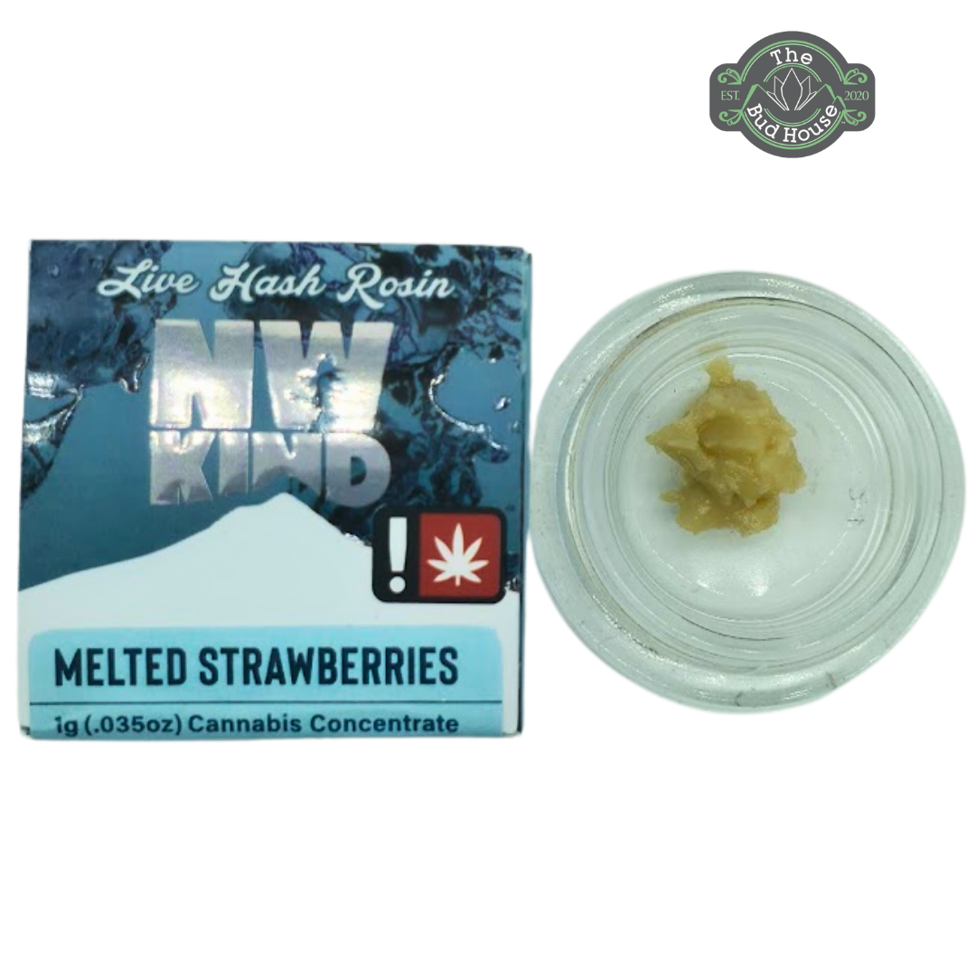 Photograph of product: NW KIND 1g MELTED STRAWBERRIES Live Rosin