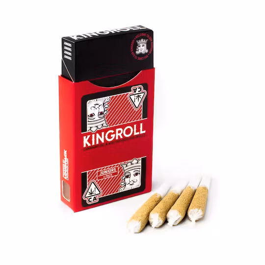 Photograph of product: [Kingroll Jr] Infused Preroll 4 Pack - 3g - Mimosa x Cali-O (S)