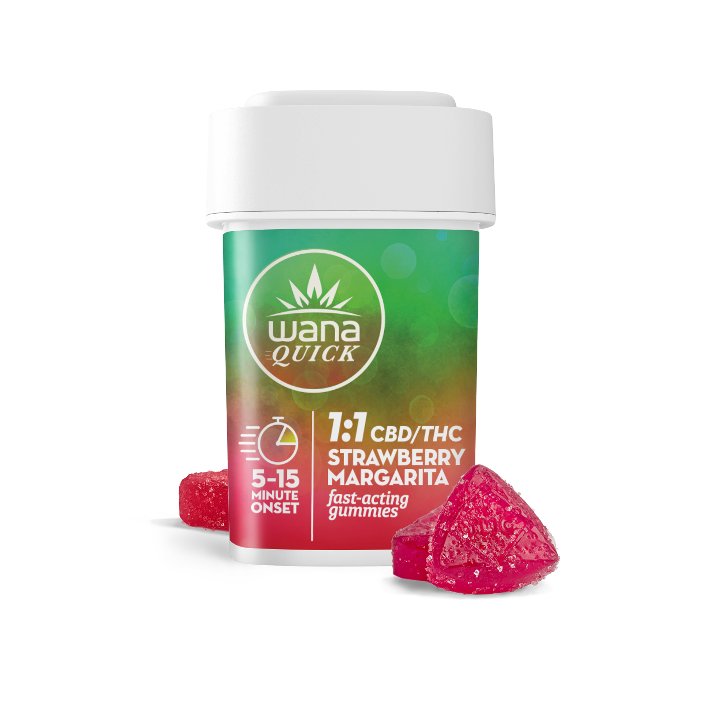 Photograph of Product: Strawberry Margarita 1:1 Fast-Acting Gummies (100mg)