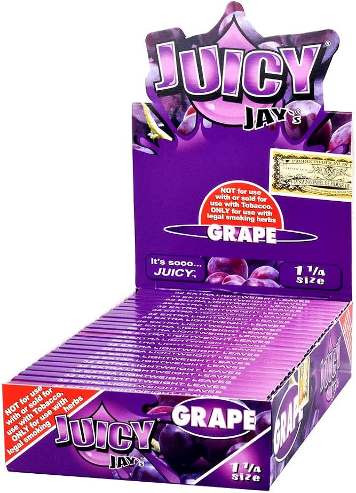 Photograph of product: Juicy Jay's Rolling Papers | 1 1/4" 32pk | Grape