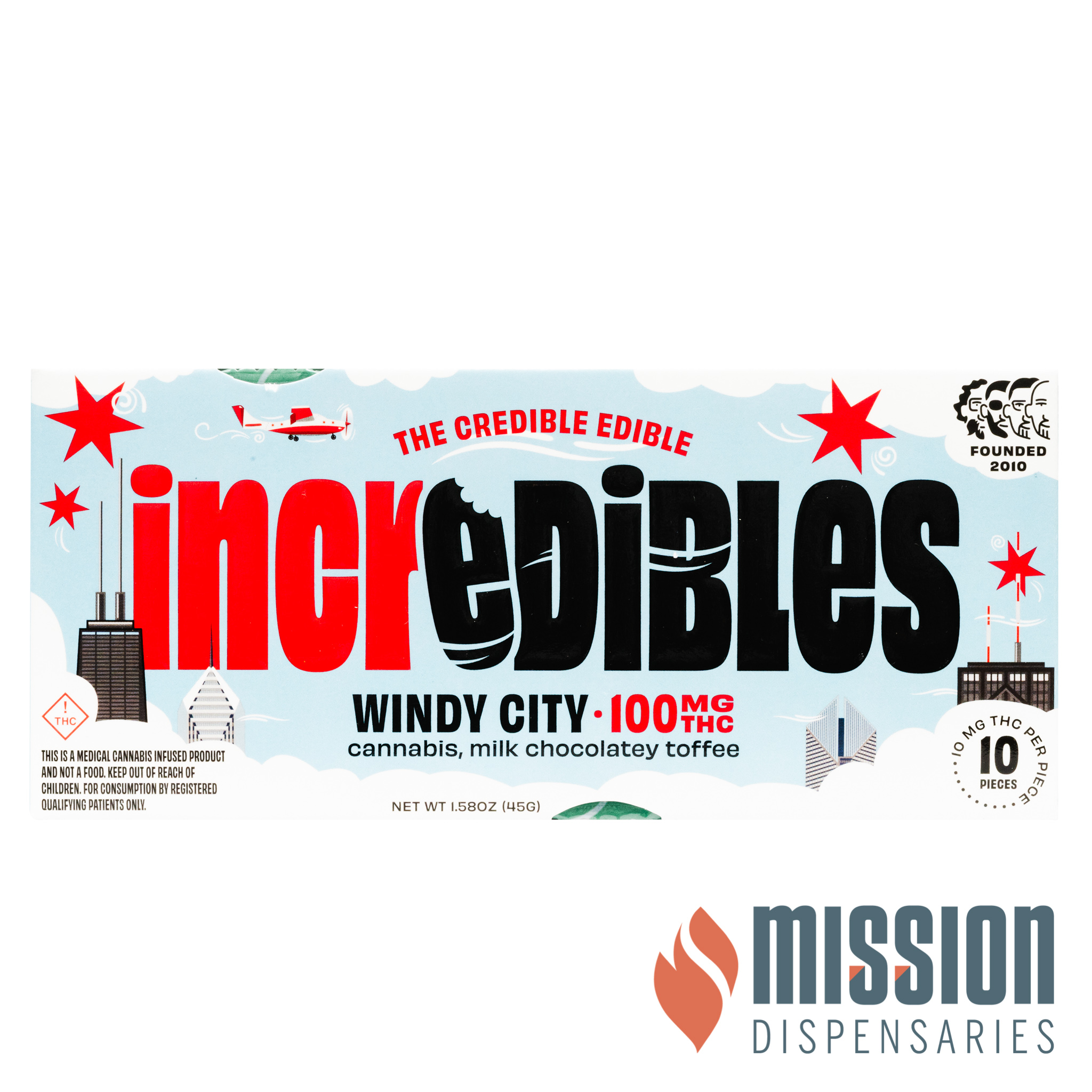 Photograph of product: Chocolate Bar | Incredibles | Windy City [10pc]