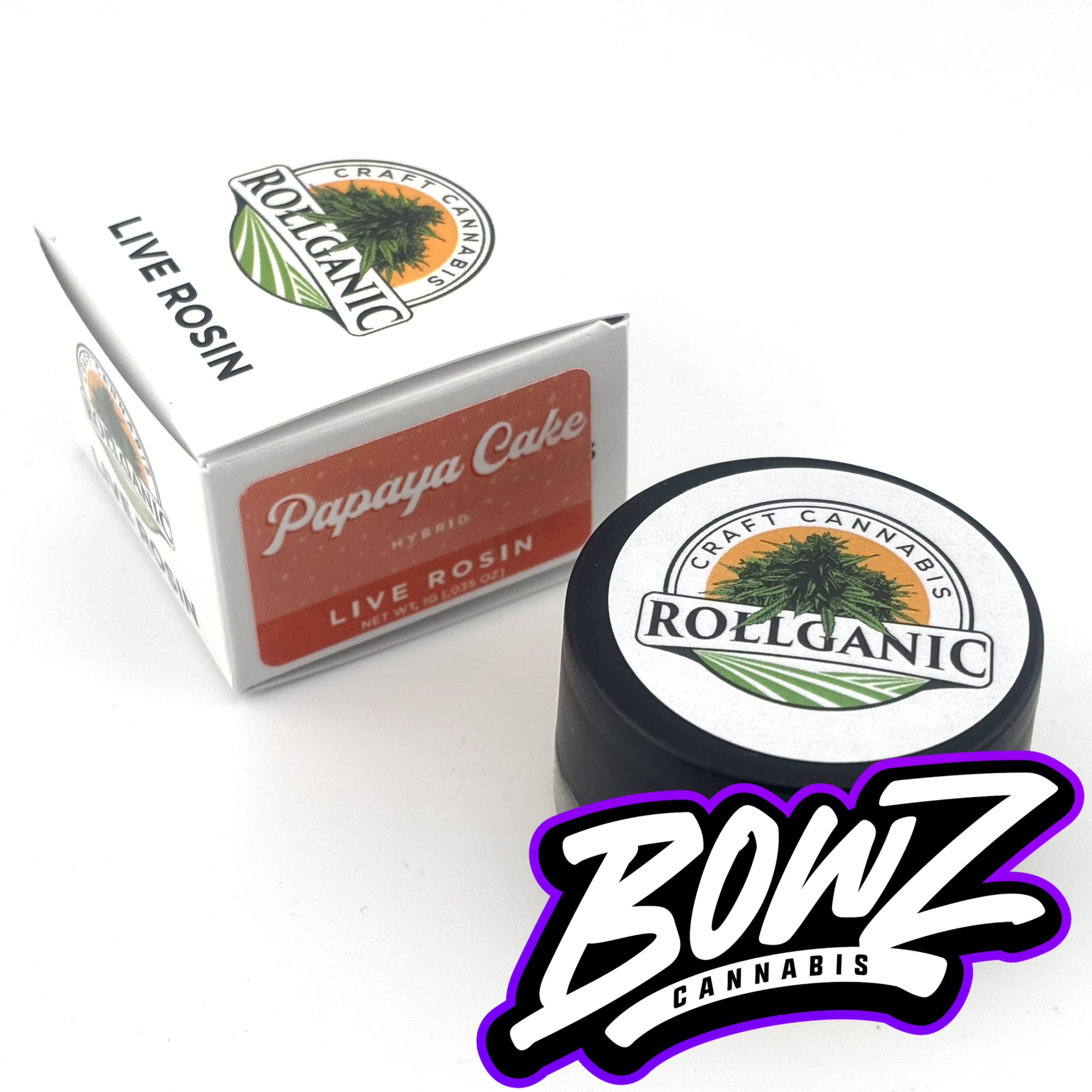 Photograph of product: Rollganic - Concentrate Live Rosin Badder - (1g) - Hybrid - **PAPAYA CAKE** (2/$40)