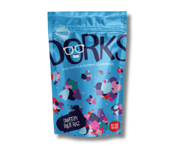 Photograph of product: DWEEBY BLUE RAZ | DORKS GUMMIES | 200MG