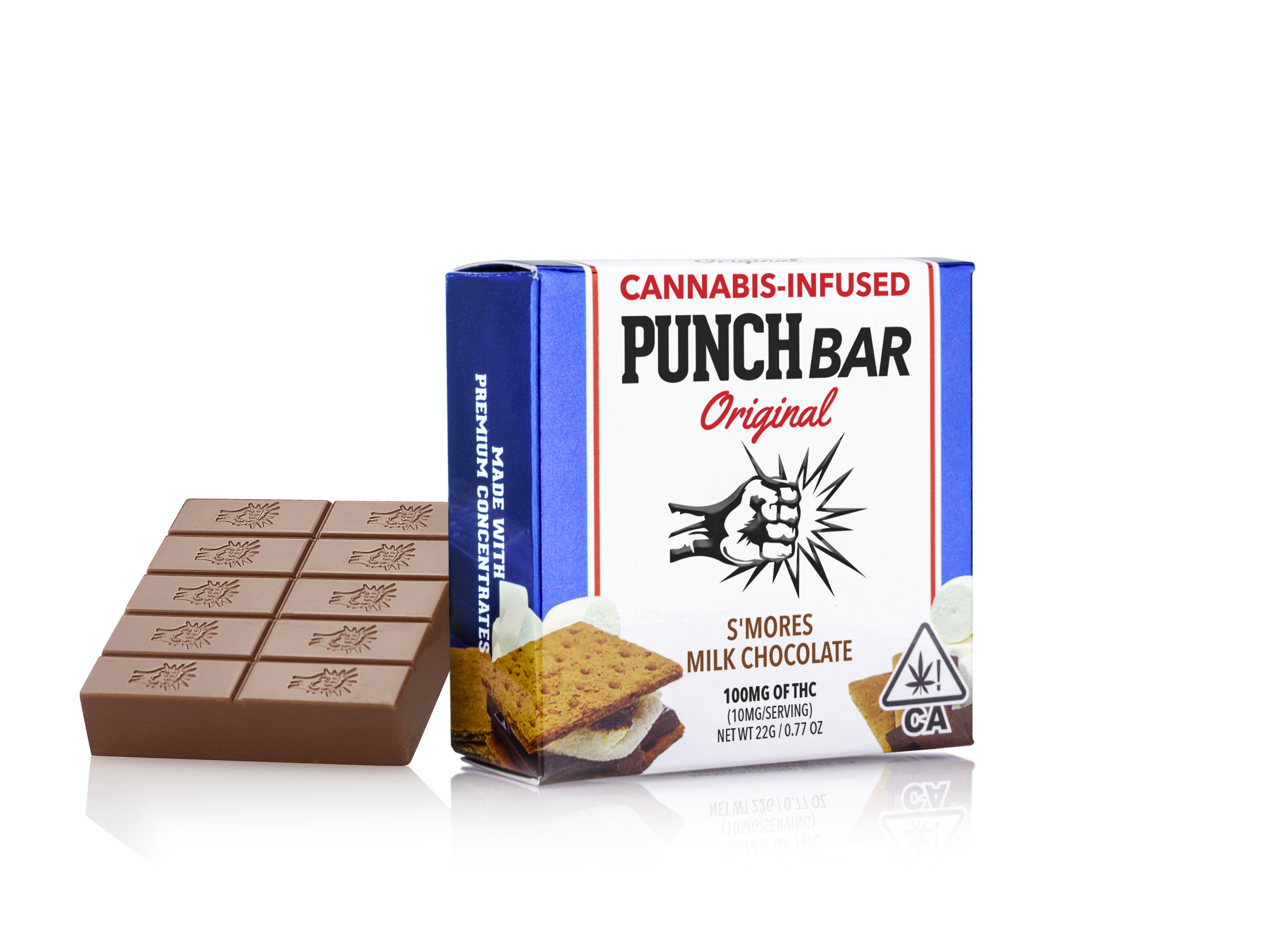 Photograph of product: SMORES MILK CHOCOLATE PUNCH BAR | 100MG