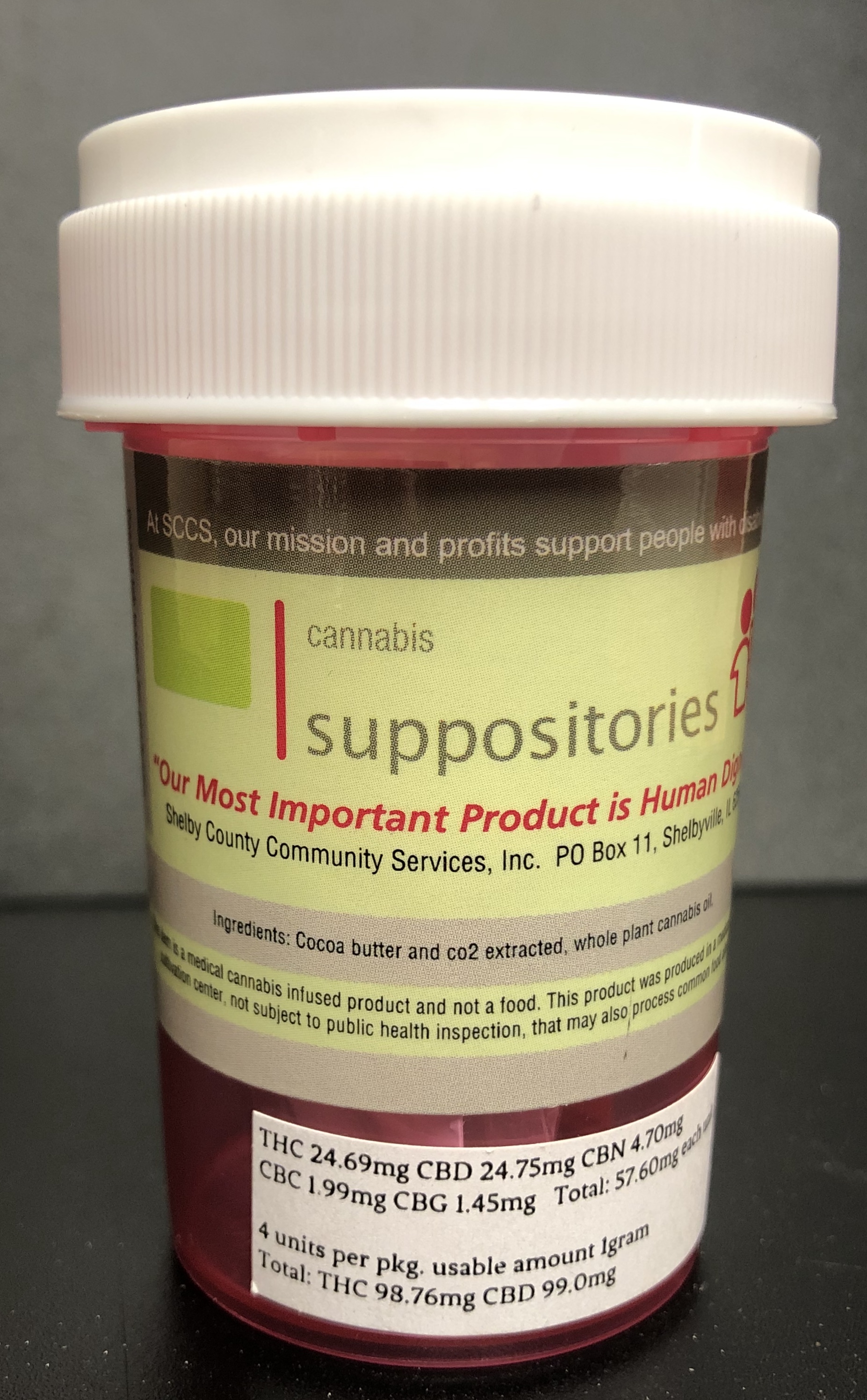 Photograph of product: TH-oui Suppository | 50mg TH-oui | 2pk Suppositories | Shelby County