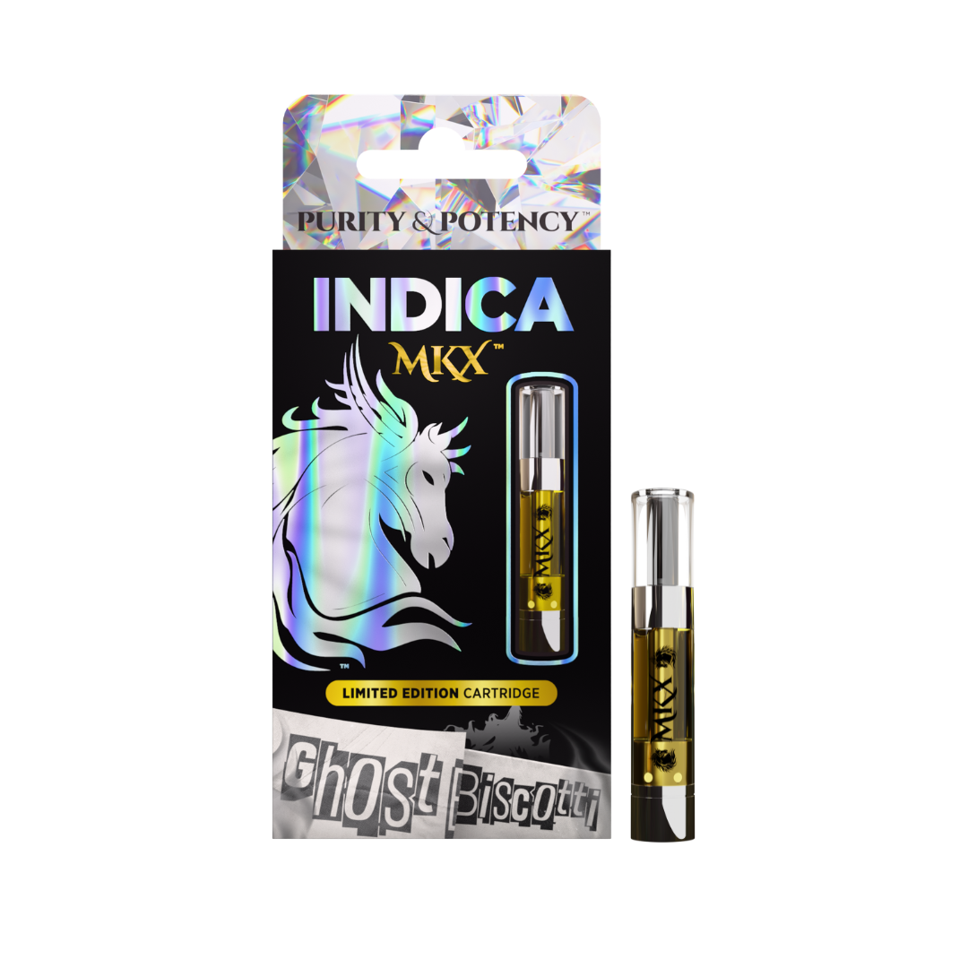 Photograph of product: MKX 1 Gram 510 Thread Carts *LIMITED EDITION* - Ghost Biscotti (Indica)