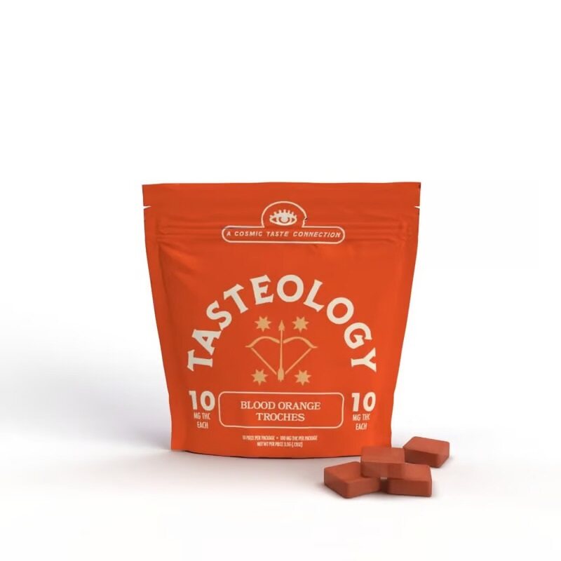 Photograph of product: Blood Orange Troches 100mg (10-Pack | 10mg Each)