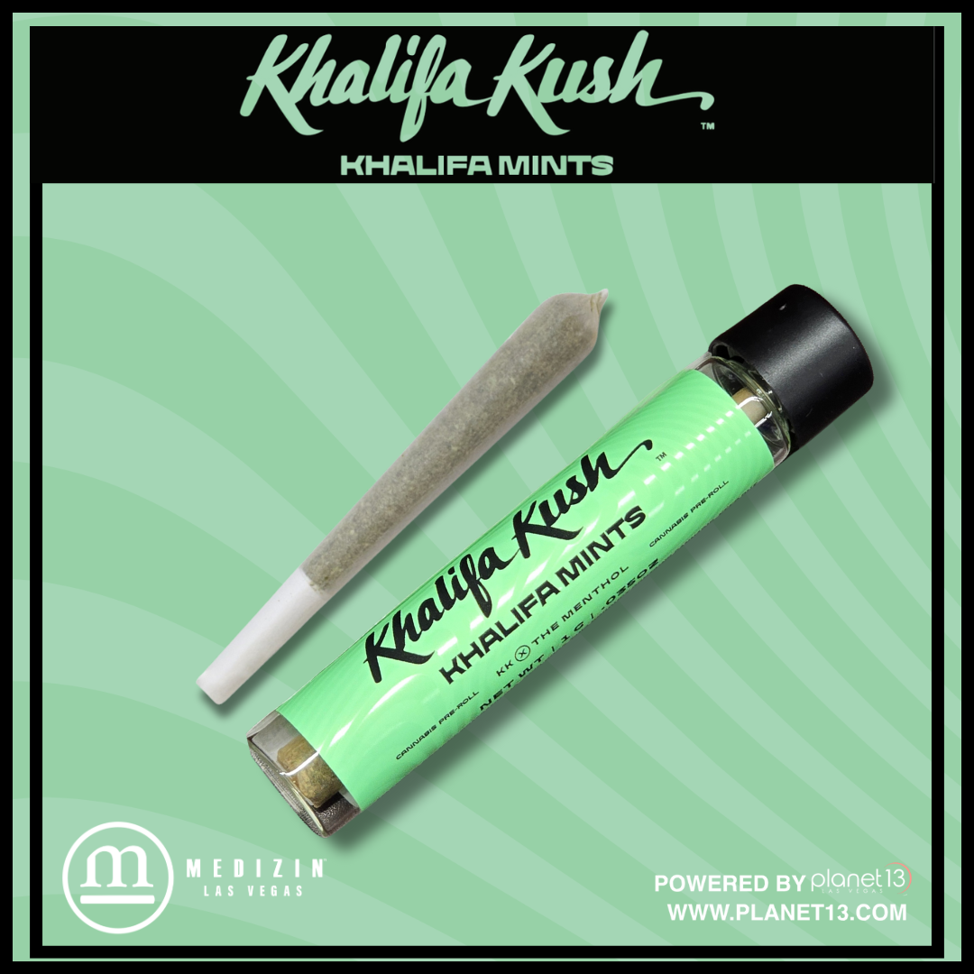 Photograph of product: Khalifa Kush Khalifa Mints 1g Preroll