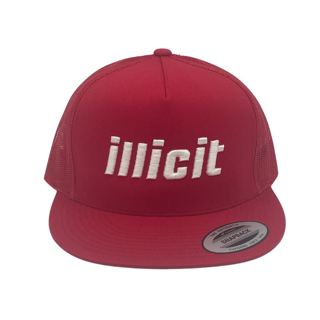 Photograph of product: Trucker Hat Puffy Print | Red