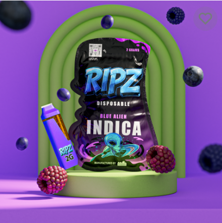 Photograph of product: RIPZ - Blue Alien - Disposable