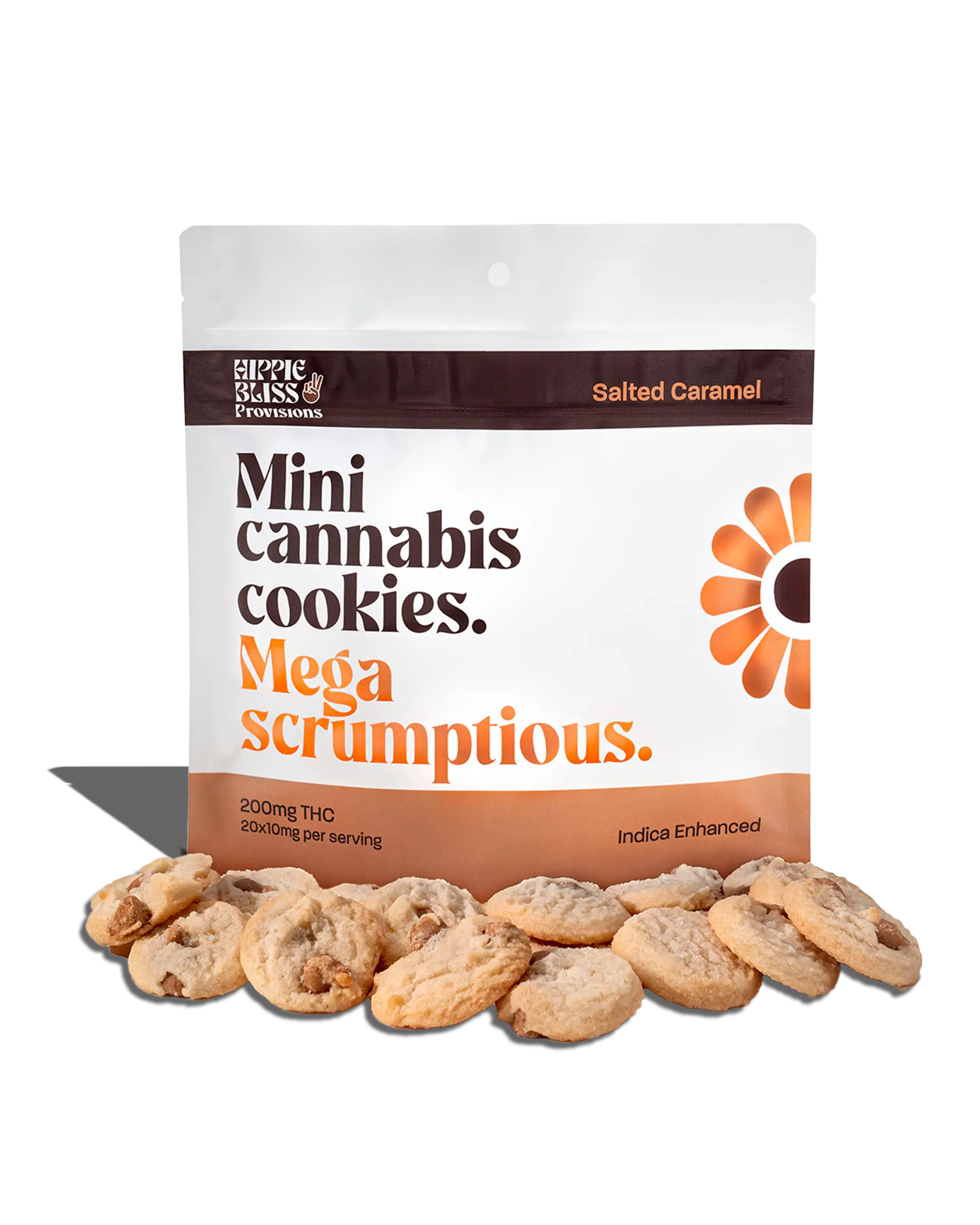 Photograph of product: Hippie Bliss | Salted Caramel Cookies | 200mg