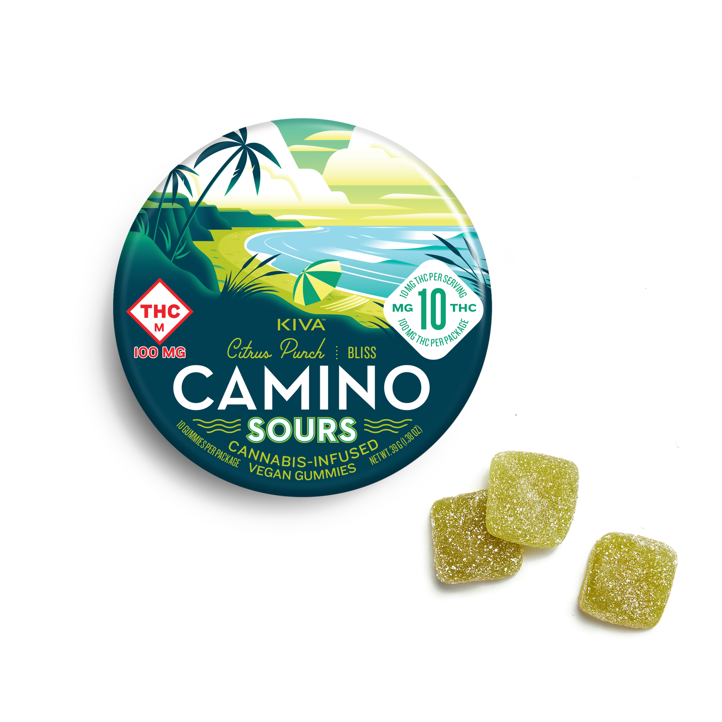 Photograph of product: Tropical Lemonade - Live Rosin Gummies - 100mg