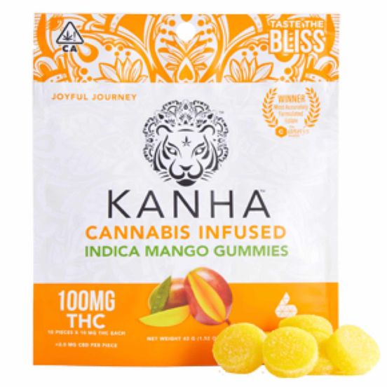Photograph of product: [Kanha] TH-oui Gummies - 100mg - Mango (I) - 