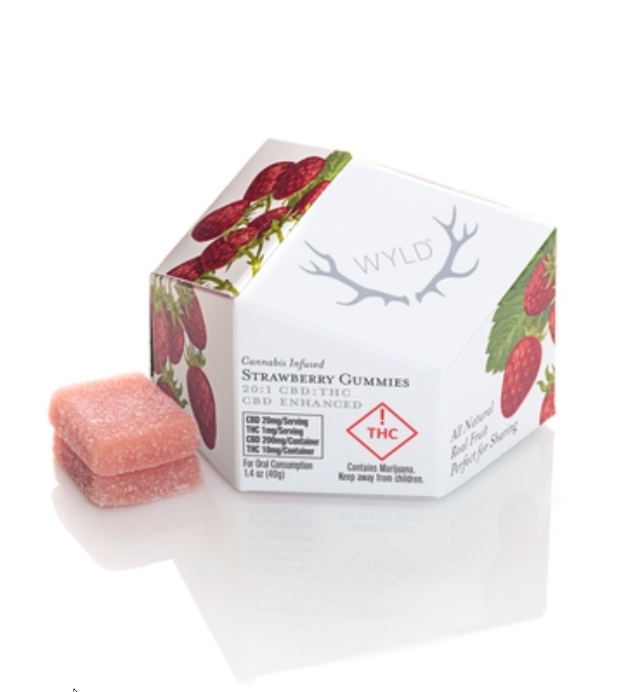Photograph of product: WYLD Gummies Strawberry (H) 20:1 10mg