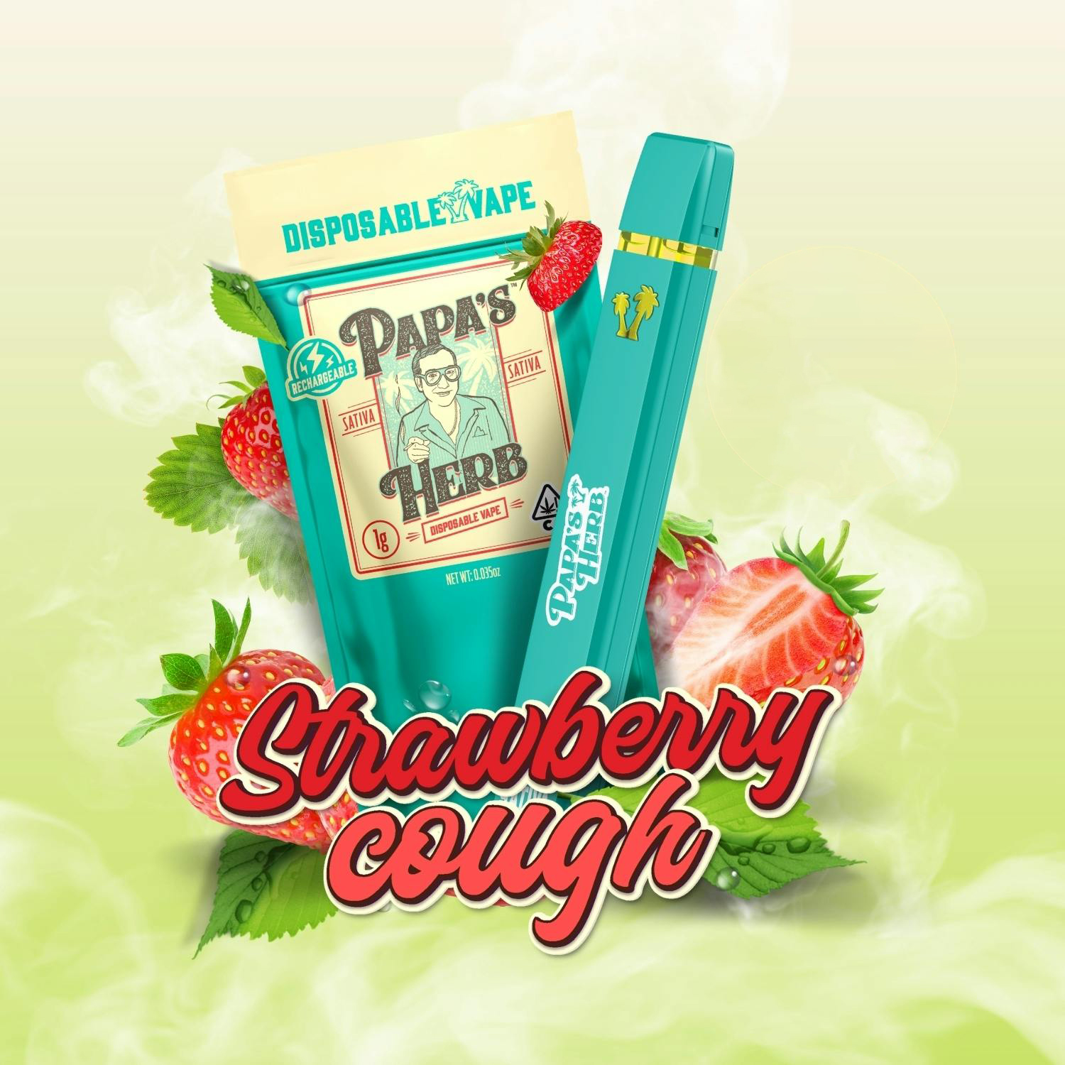 Photograph of product: Strawberry Cough | Liquid Diamonds - 1g - AIO Vape