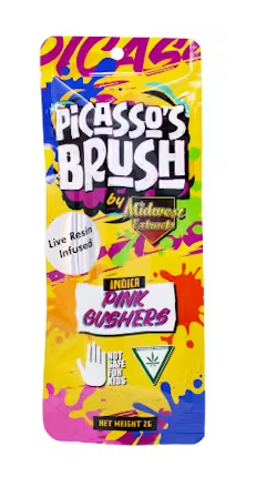 Photograph of product: Picasso's Brush | Pink Gushers | Live Resin Brush, 2g